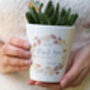 'Woodland Wreath' Personalised Teacher Plant Pot, thumbnail 2 of 3