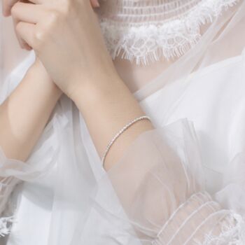 Sterling Silver Simple Shiny Chain Bracelet, 2 of 5