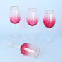 G Decor Set Of Four Monroe Ribbed Ombre Wine Glasses, thumbnail 8 of 8