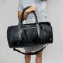 Pony Hair Leather Classic Duffle In Black, thumbnail 1 of 9