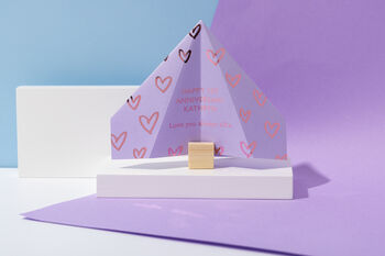 Foiled Paper Plane, Personalised Anniversary Card, 6 of 7