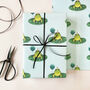 Frog With A Balloon Birthday Wrapping Paper, thumbnail 1 of 5