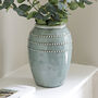 Sea Green Distressed Crackle Vase, thumbnail 2 of 3