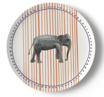 Elephant Stripe China Plate, 5 of 5