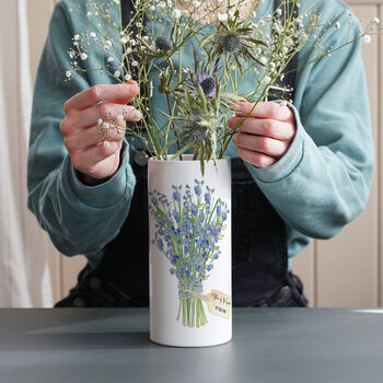 Bouquet Of Flowers Wedding Party Tall Vase, 4 of 4