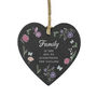 Personalised Wild Flowers Slate Heart Hanging Decoration, thumbnail 4 of 5