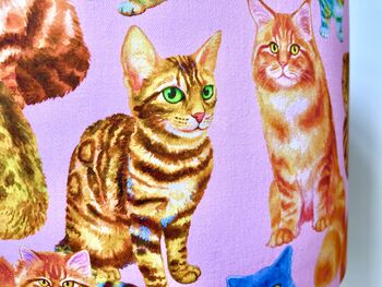 Crazy Cat Lady Designer Cats Lampshade, 10 of 10