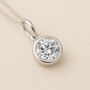 Personalised Sterling Silver April Cubic Zirconia Birthstone Necklace, thumbnail 1 of 8