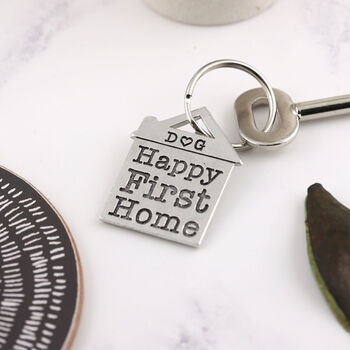 Couples Housewarming Gift Happy First Home Keyring, 12 of 12