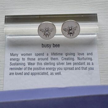 Bee Necklace And Earring Set Personalised, 7 of 7