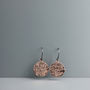Oxidised Silver And Rose Gold Plated Disc Earrings, thumbnail 3 of 3