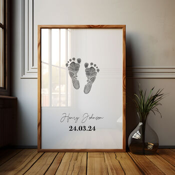 Personalised Large Hand And Footprint Kit With Four Mini Print Cards, 3 of 7