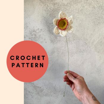 Daffodil Crocheted Flower Printable Guide, 3 of 4