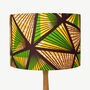 Yellow And Green Geometric Triangles African Lampshade, thumbnail 3 of 9