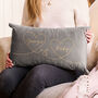 Names In Hearts Couples Personalised Velvet Cushion, thumbnail 3 of 5