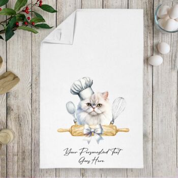 Personalised Cat In Chef Hat Gift Tea Towel, 7 of 12