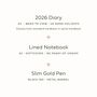 Personalised 2026 Diary With Matching Notebook And Pen Gift Set, Sage Green, thumbnail 8 of 12
