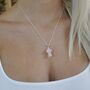 Rose Quartz Crystal Mushroom Pendant Necklace For Love, thumbnail 1 of 6