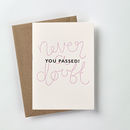 'never A Doubt' Letterpress Congratulations Card By Over The C ...