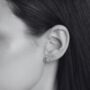 Solitaire Stud Earrings Silver, thumbnail 1 of 5