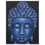 Buddah Painting Blue Brocade Detail, thumbnail 1 of 6
