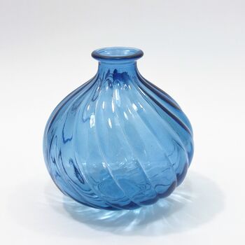Recycled Glass Vase | 17cm Spiral, 5 of 8