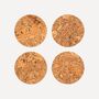 Round Natural Cork Coasters Set Of Four Natural, thumbnail 1 of 2