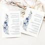 Wedding Invitation Winter Blue Floral, thumbnail 2 of 5