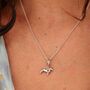 Sausage Dog Charm Necklace, Sterling Silver Or Gold Plated, thumbnail 1 of 10