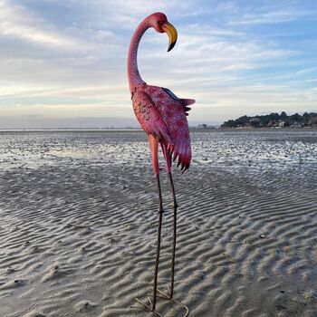 Metal Pink Flamingos For Garden, 4 of 7