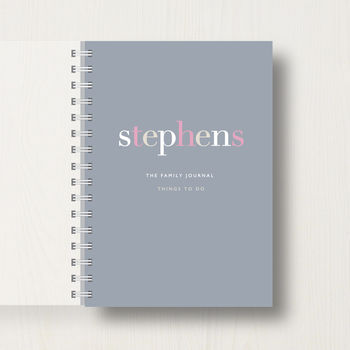 Personalised Family Name Journal Or Notebook, 7 of 10