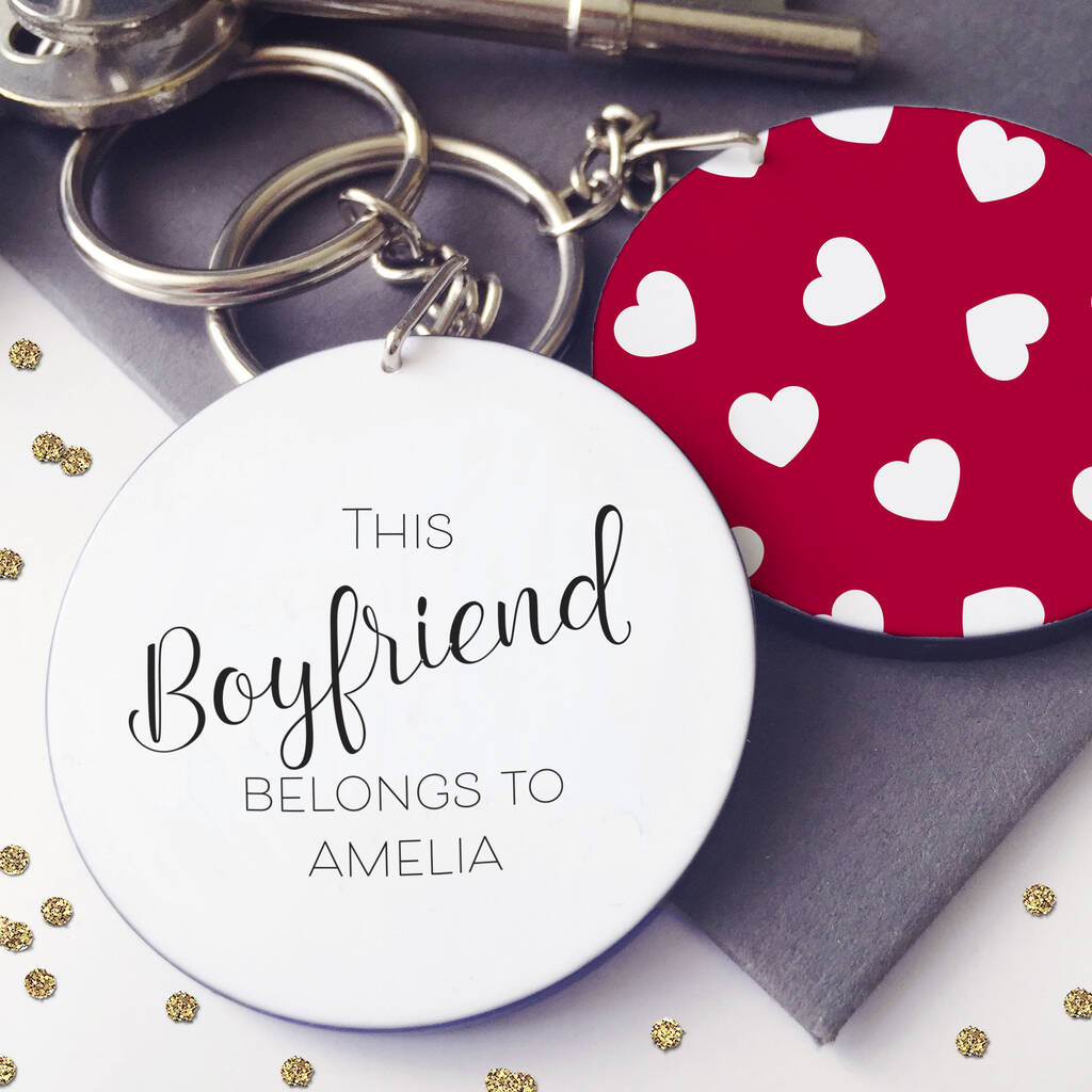 personalised keyring for boyfriend