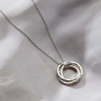 Personalised Textured Russian Ring Necklace, 5 of 8
