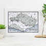 Map Of The High Weald In Kent Signed Print, thumbnail 2 of 3