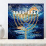 Hanukkah Card Menorah On Colourful Background, thumbnail 1 of 12