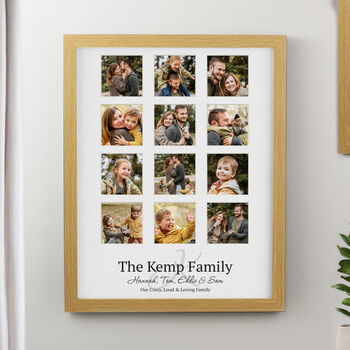 Personalised Family Multi Photo Frame Collage Gift, 12 of 12