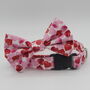 Pink And Red Hearts Valentines Dog Bow Tie, thumbnail 7 of 7