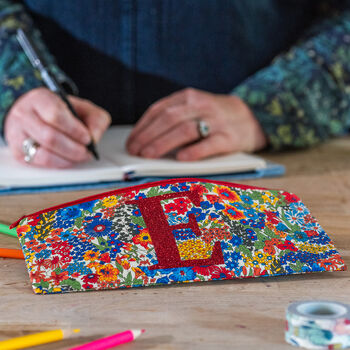 Floral Liberty Fabric Pencil Case With Initial, 2 of 5