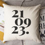 Personalised Date Cushion, thumbnail 1 of 2