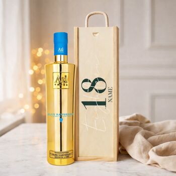 Personalised 18th Birthday Vodka Gift Set With Custom Lid, 2 of 11