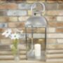 Large Silver Candle Lantern For Home Or Garden, thumbnail 1 of 3