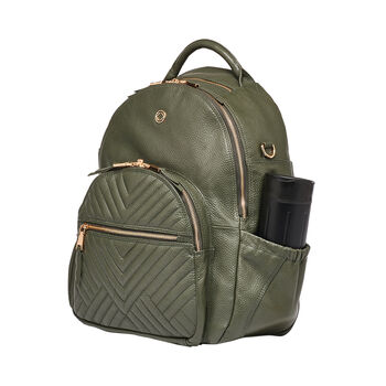 Joy Xl Olive Leather Backpack, 5 of 12