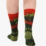 Men's Bamboo Socks Green Orange Mountain Bike, thumbnail 1 of 6