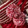 Personalised Nordic Red Knit Christmas Stocking, thumbnail 3 of 6