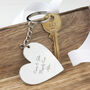 Personalised Heart Silver Plated Keyring, thumbnail 6 of 6