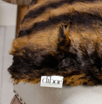 Cosy Brown Faux Fur Sofa Scatter Cushion, 6 of 7