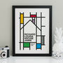 Personalised Mondrian Style Home Print, thumbnail 1 of 6
