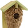 Wooden Wren Bird House Box Seagrass Hanging Nest Box, thumbnail 3 of 7
