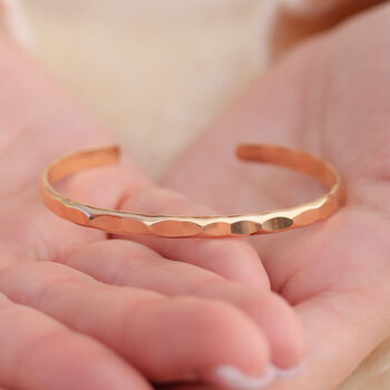 Wide Hammered Cuff In Gold Fill, 2 of 6