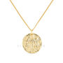 Chunky 14 K Gold Plated Layer Goddess Necklace, thumbnail 2 of 11